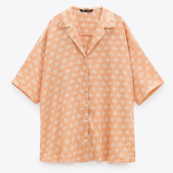 Zara 2 pieces tangerine print pajama style set - Picture 4 of 8